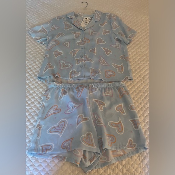 NWT • Abound • Women’s Pajama Set • Baby Blue & Hearts • S - Picture 1 of 4